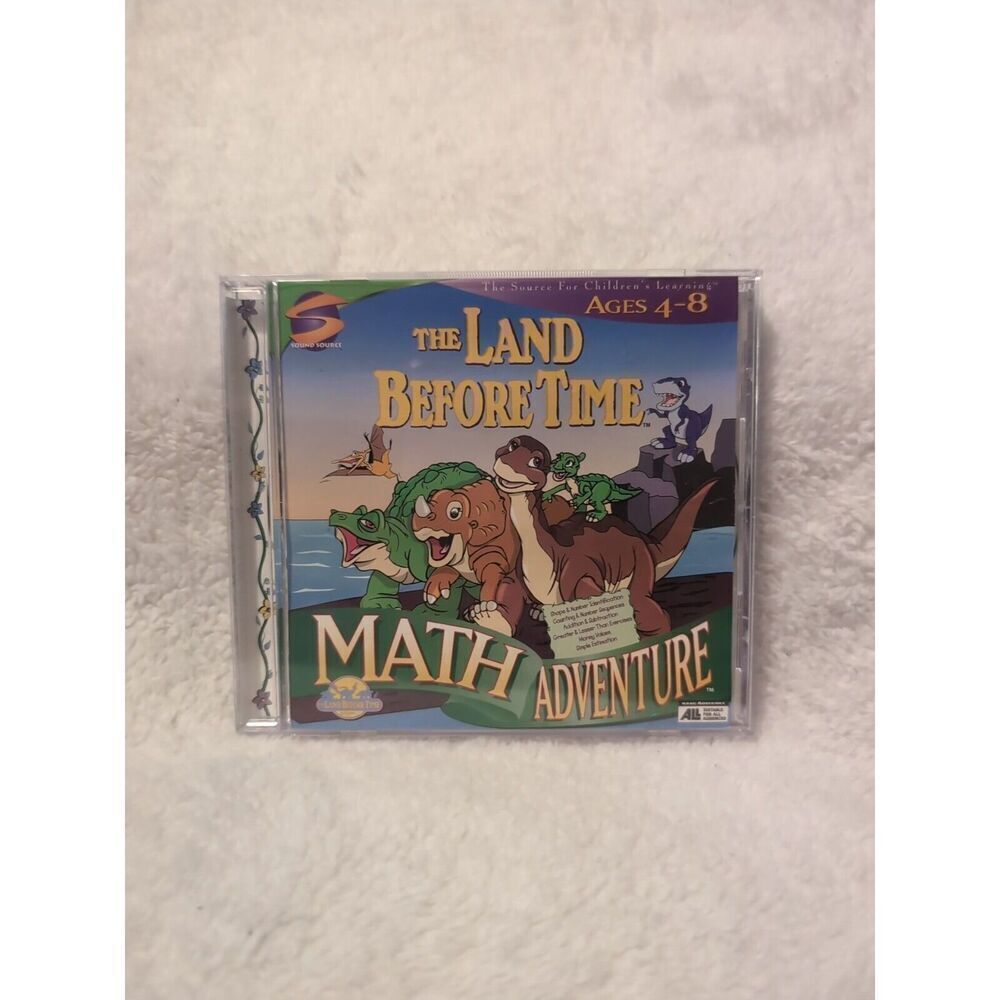The Land Before Time Math Adventure (PC/MAC, 1998) Age 4-6